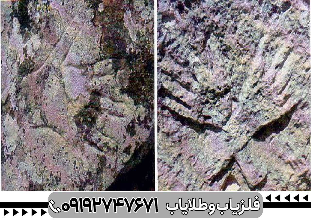 تصویری از نماد دست در دفینه یابی
