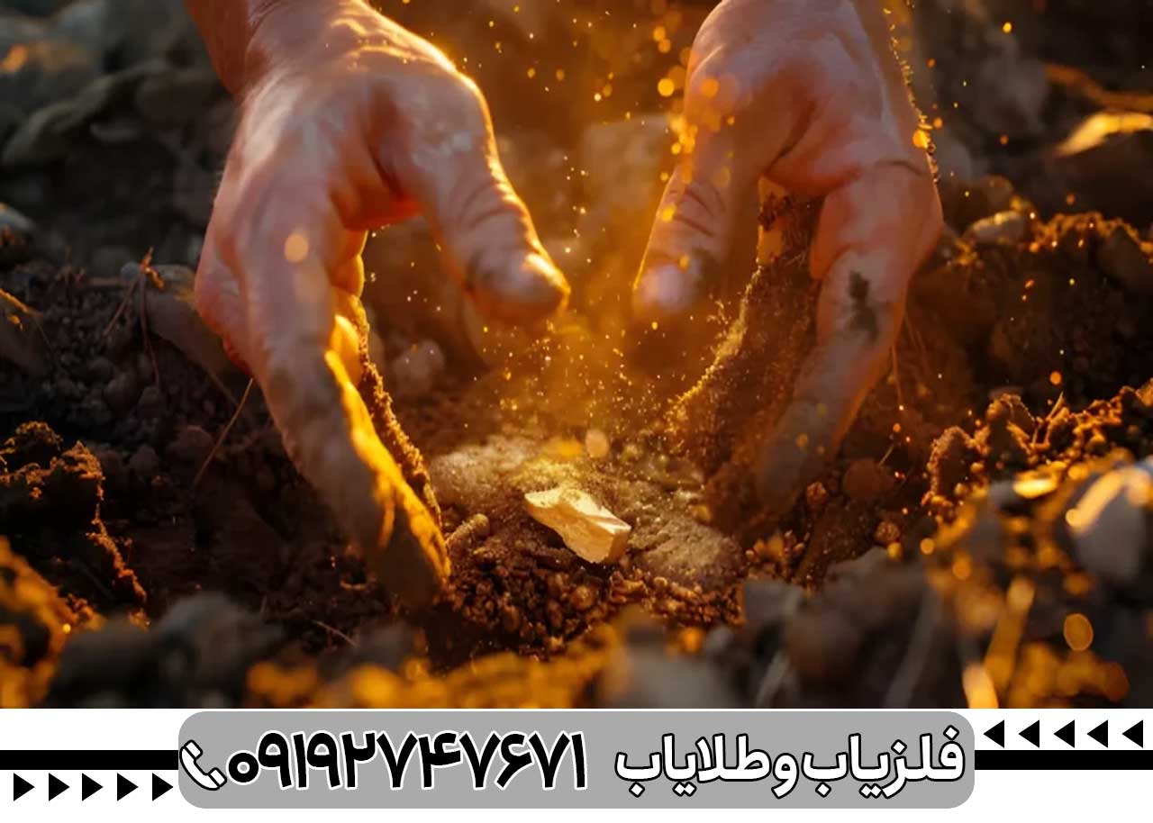 عکس مربوط به کشف طلا در خاک میباشد